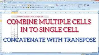 Quickly CONCATENATE multiple cells with commas, semicolon & space | Multiple cell in to single cell