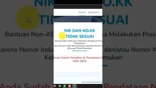 CEK APAKAH KAMU SUDAH TERDAFTAR ATAU TIDAK DI PENDATAAN NON ASN #pendataannonasn