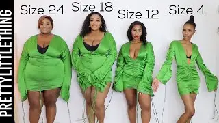 SIZE 4 vs 12 vs 18 vs 24 TRY ON SAME PRETTY LITTLE THING OUTFITS