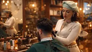 The Art of a Perfect Classic Haircut 💈(ASMR Experience) ALEXANDRA BARBER