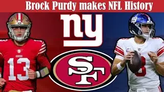 Brock Purdy makes NFL history :49ers Vs Giants