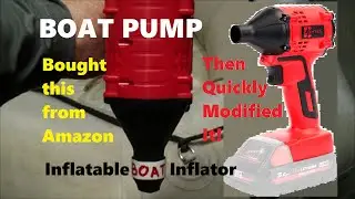 Cordless Inflator For Inflatable Boat Uses Milwaukee Battery