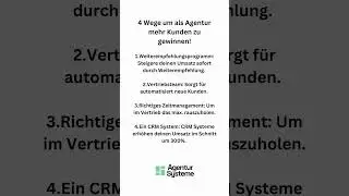 Jetzt kostenlos testen: www.agentursysteme.com