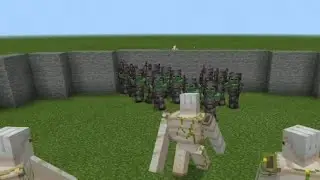 Iron golem vs Zombies with netherite armor