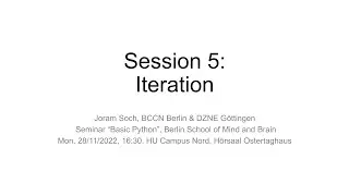 Session 5: 
