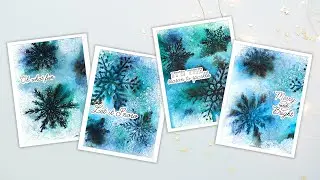 Sticky Watercolor Snowflakes