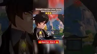 Zhongli's reaction after saving Xiao in the Chasm. 