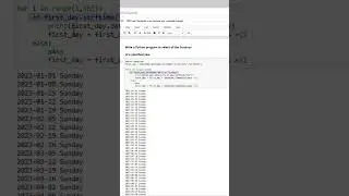 3.3 Write a python program to select all the sundays of a specified year? #pythontricks #phython