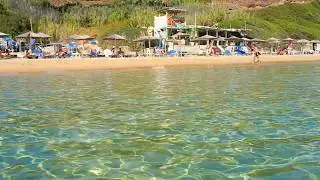 Gold beach Andros (Part2) | Xrissi Ammos beach: The color of the water  🏖  Andros beaches