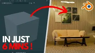 Creating an Indoor Scene in under 6 mins ! | Malayalam | Blender