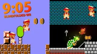 Super Mario Bros. blindfolded in 