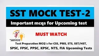 SST Mock Test-2 Solved Mcqs|SST Science Category Mock Test|SST Test Preparation|SPSC SST|SPSC 2024