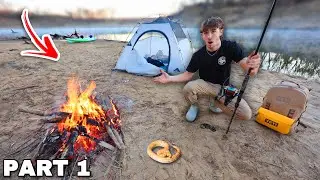 24 Hour Survival Challenge on the DEADLIEST River! (gone wrong)