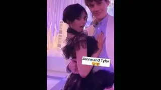 Jenna and hunter together 💀🖤 #shorts #jennaortega #wednesday #hunterdoohan