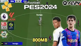 EFOOTBALL PES 2024 PPSSPP MOD EAFC 24 BEST GRAPHICS | UPDATE TRANSFER