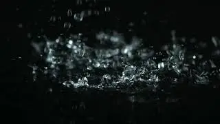 slow motion splashes of water droplets