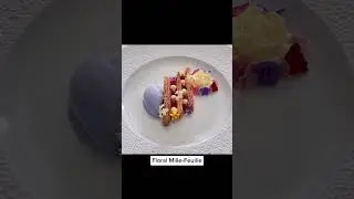 Floral Mille Feuille - Fine Dining Dessert Plating #shorts
