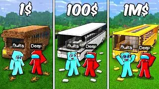 Evolucion de AUTOBUS POBRE a AUTOBUS MILLONARIO en Minecraft!