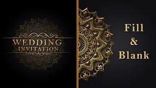 Royal Wedding Invitation Video | Gold Wedding Invitation Video | Wedding Invitation | Fill & Blank