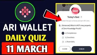 Ari Wallet 11 March Quiz Answer | Ari wallet Today Quiz | How To Solve Arichain 11 March Quiz