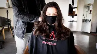 Layered Face Frame with a Blunt Bottom and Volume | Full Hair Tutorial