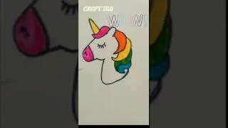 #Shorts | How to draw a unicorn 🦄 Step by step |  #Unicorn #drawing # step_by_step  | CRAFT TAG