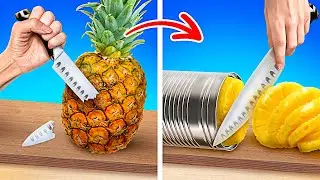 EASY FOOD HACKS! How To Peel And Cut Fruits🍉 And Vegetables🥦 Like a Pro by 123GO! CHALLENGE