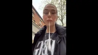 Hot Girl spitting outside 5x