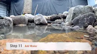How to Build a Koi Pond: Step 11 - Add Water