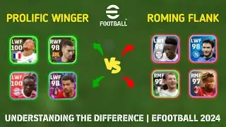 Prolific winger & Roming flank Understanding difference | efootball 2024