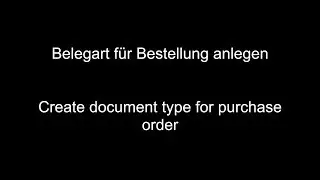 SAP MM - Create document type for purchase order