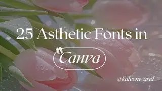25 Aesthetic Fonts in Canva 