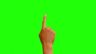 Single tap Real hand finger / Green screen