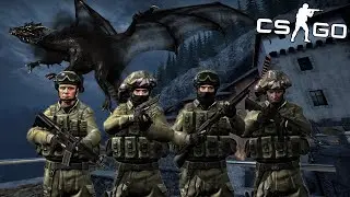 ГЛАВА 1 "БИТВА С ДРАКОНОМ ИЗ SKYRIM" ЧЕТЫРЕ ГЕРОЯ ПЫТАЮТСЯ СПАСТИ МИР ОТ ЗЛА В CS:GO