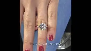 3.5 ct Round Diamond Six-Prong Engagement Ring
