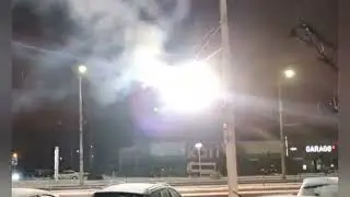 В Минске горят троллейбусные провода. Короткое замыкание на Каменной Горке