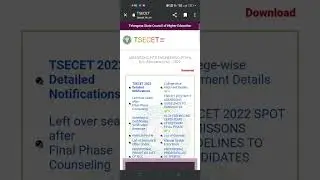 Ts Ecet allotment downloaded now|#tsecet