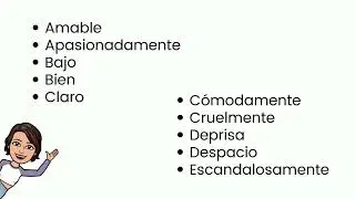 Adverbios de modo