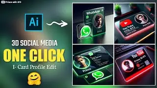 how to creat ai 3d social media profile image | create a social media i- card image ||