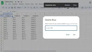 Google Apps Script: Custom Menu to Delete Specific and Range of Rows in Google Sheets