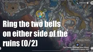 Ring the two bells on either side of the ruins @pgi6918
