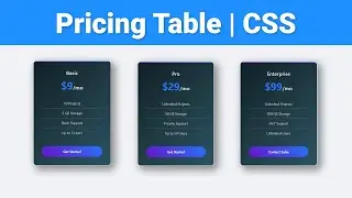 Ultimate Modern Pricing Table Design | Gradient Animations & Responsive UI | HTML/CSS Tutorial 
