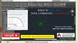 AutoCAD! Ray Command in AutoCAD! What is Ray Command in AutoCAD! Tutorial in English