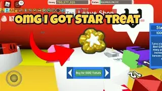 Buying my first star treat in bee swarm simulator