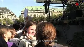 Klimatmiljödemonstration på Kungsträdgården, Stockholmsverige,