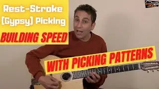 Building Speed with Picking Patterns- Guitar Rest-Stroke Picking (Gypsy Picking)