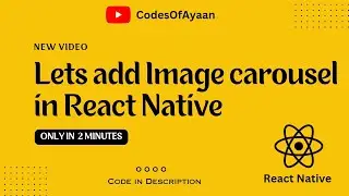 How to add Image Carousel in React Native || Code in Description