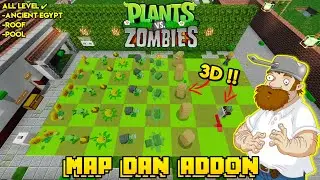 PLANT VS ZOMBIE ADDON AND MAP SHOWCASE!! SO SIMILAR TO THE ORIGINAL GAME!!