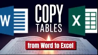 How to copy Table from Word to Excel