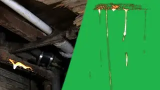 Red hot Metal melting down green screen/chroma key effect. free stock footage.